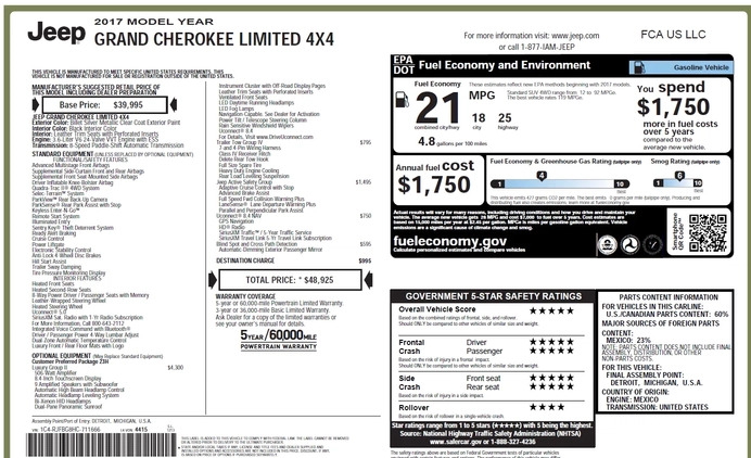 Jeep Grand Cherokee cena 112000 przebieg: 84000, rok produkcji 2016 z Bukowno małe 211